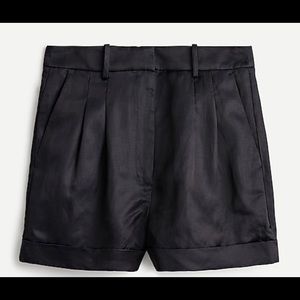 J CREW BLACK SATIN SHORTS SIZE 2 NWT